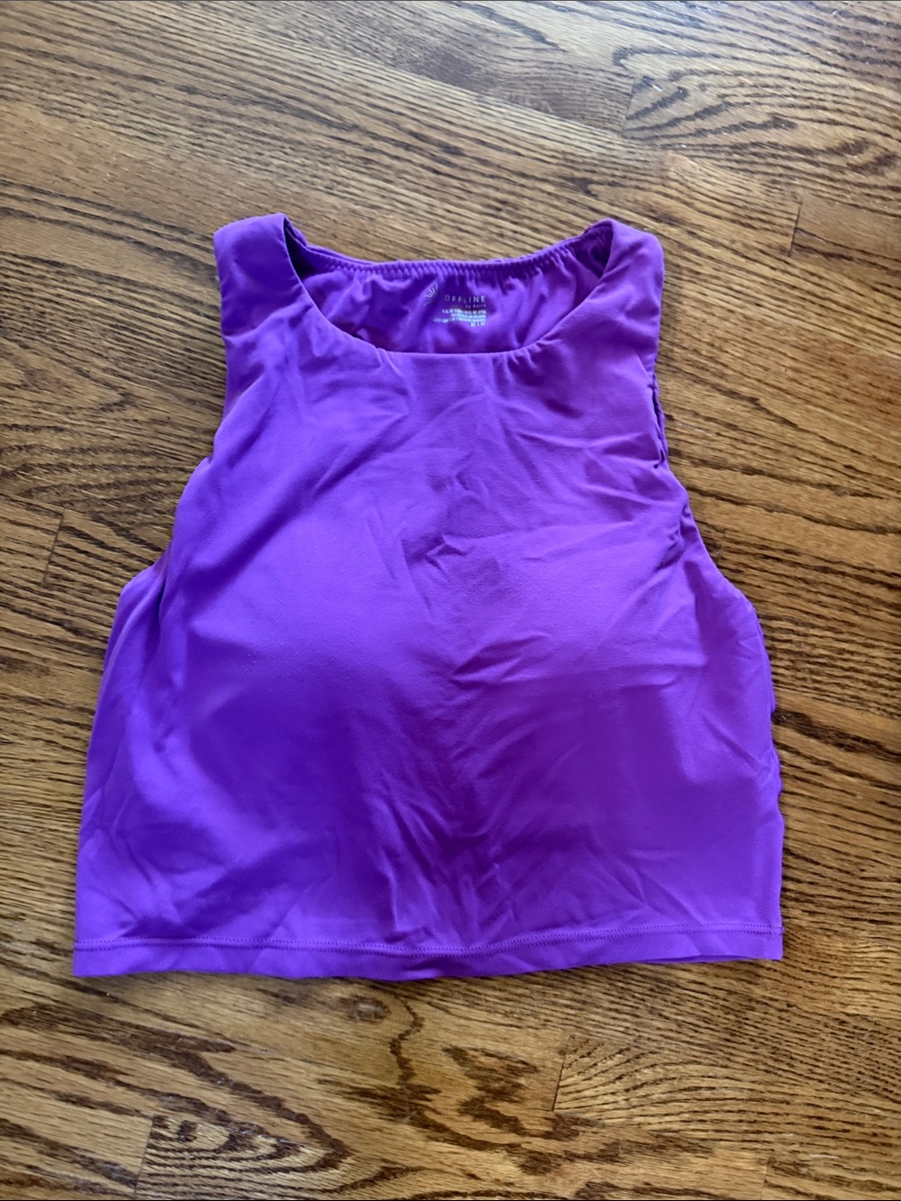 Women's Purple Cropped/padded Tank Top Off line by Aerie size medium